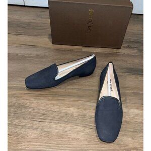 NWT ANTHROPOLOGIE jon Josef Womens Grey  Suede Slip-On Loafers Size 6